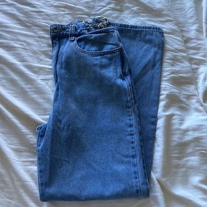 Chain Waist Detail Straight Leg Boutique Jeans- Size S